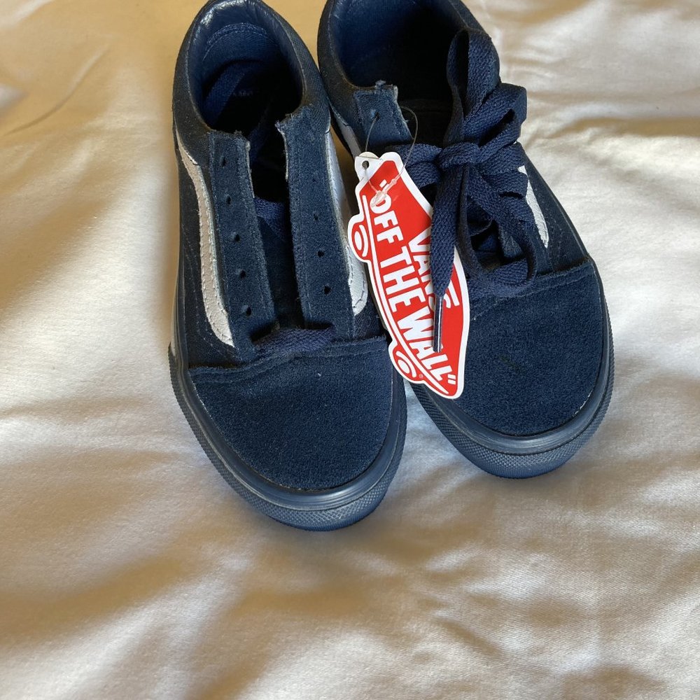 BRAND NEW VANS Toddler Size 12.0 Old Skool Navy Blue w/ White Stripe